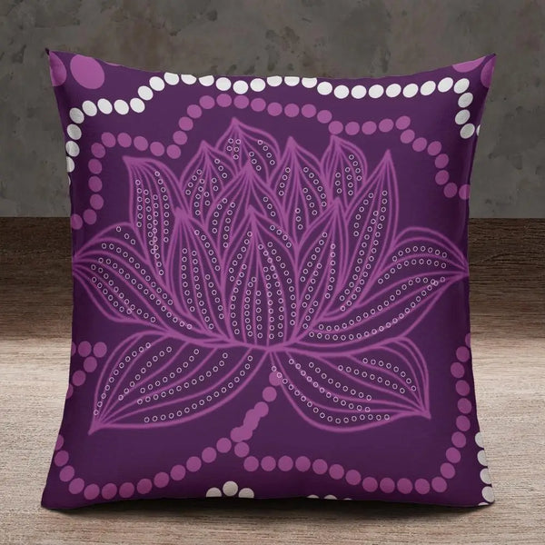 Lotus Dreams Accent Pillow Case Square Pillow Case / 18x18