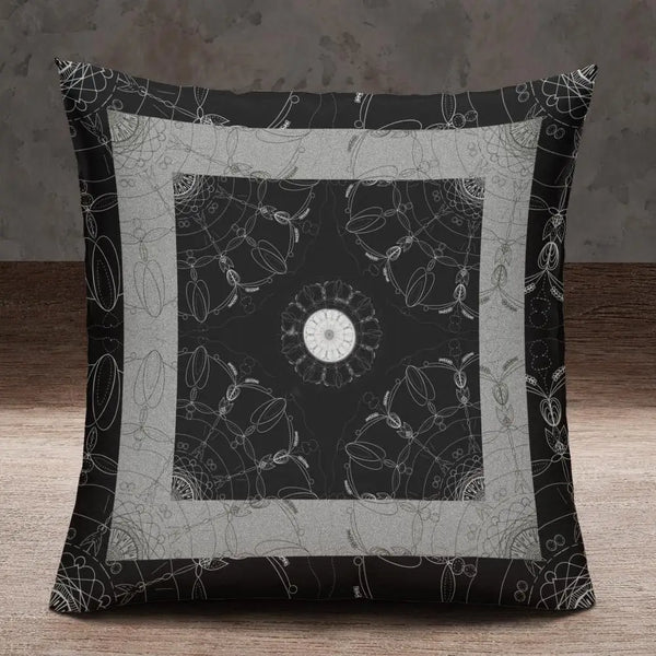 Midnight Mandala Accent Pillow Case Square Pillow Case / 18x18