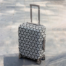 Monochrome Bloom Luggage Cover